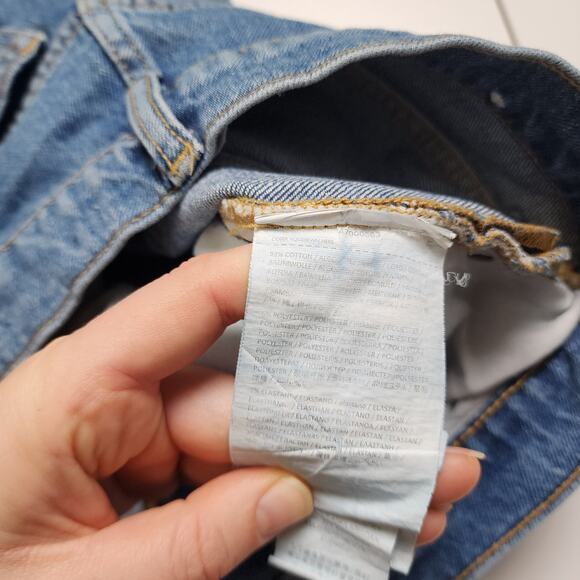 MNG Mango Womens Newmom Comfort High Rise Jeans Size 6 Medium Blue Denim Wash - Picture 7 of 12